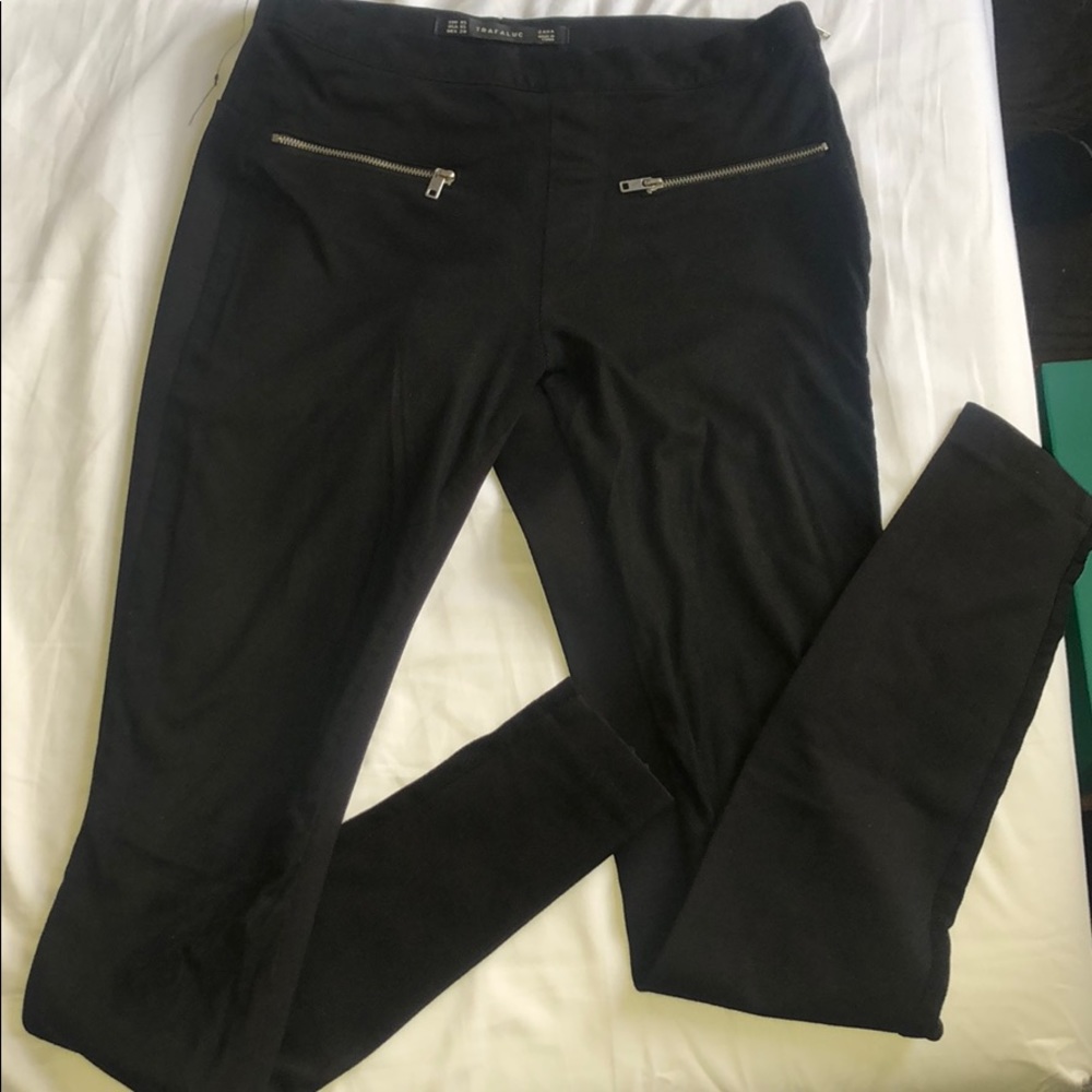 Zara trafaluc XS Black Moto legging jeans